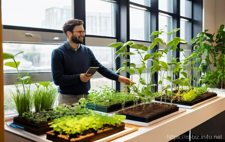 전략 경영 - **Prompt:** A young professional, gender-neutral, stands calmly amidst a swirling, abstract landscap...