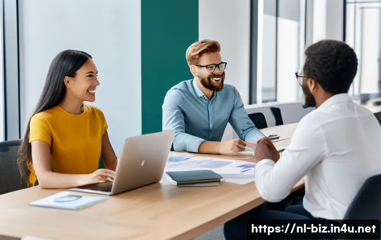 조직 간 관계 - **Image Prompt: Dynamic Hybrid Workplace – Seamless Connection**
    An uplifting and modern scene d...