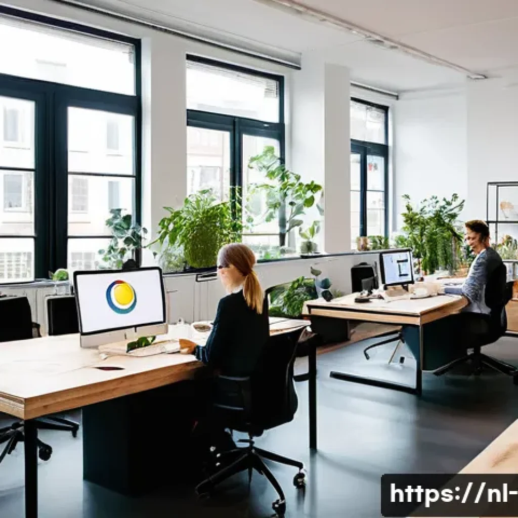 인재 채용 - **Vibrant Team Collaboration and Flexibility:**
    A vibrant and diverse team of professionals in a...