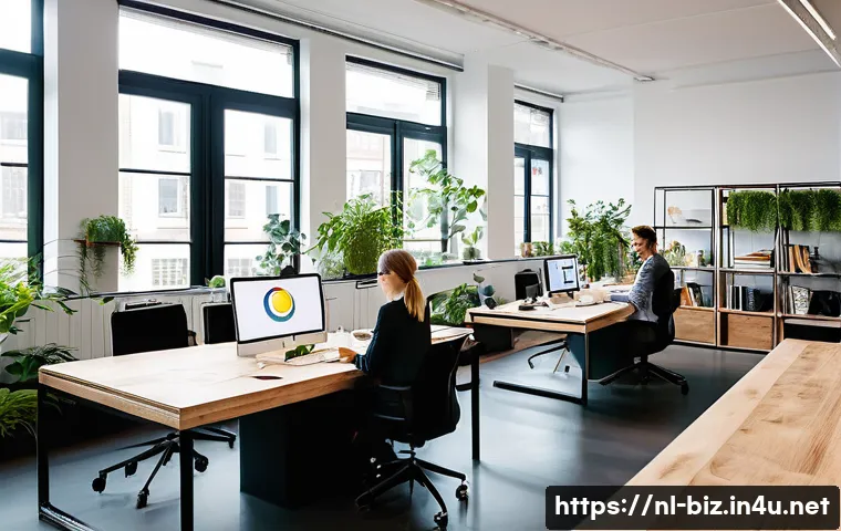 인재 채용 - **Vibrant Team Collaboration and Flexibility:**
    A vibrant and diverse team of professionals in a...